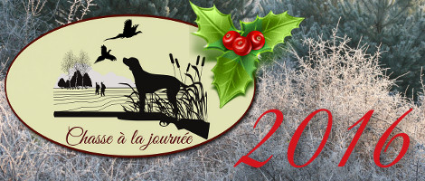 Carte de voeux 2016 pour les journées de chasse devant soi 